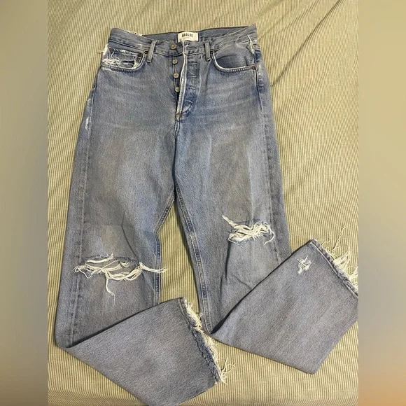 Agolde Straight leg jeans great condition, 100% cotton, size 24 - Picture 1 of 3